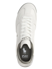 RALPH LAUREN Varick Suede & Oxford Sneakers White/Grey