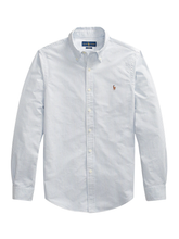 RALPH LAUREN Slim Fit Striped Oxford Shirt Blue/White