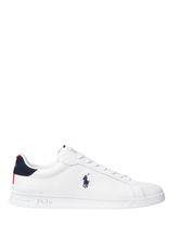 RALPH LAUREN Heritage Court II Leather Sneakers White/Navy/Red