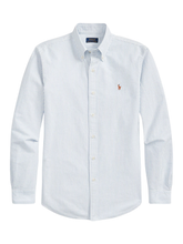 RALPH LAUREN Custom Fit Oxford Shirt Blue/White Stripe