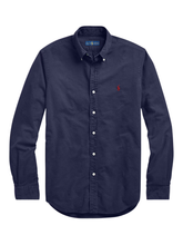 RALPH LAUREN Slim Fit Garment-Dyed Oxford Shirt Navy
