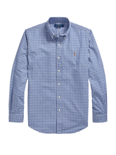 RALPH LAUREN Custom Fit Oxford Shirt Blue/White Gingham