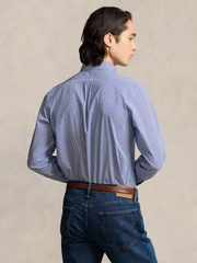 RALPH LAUREN Custom Fit Stretch Poplin Shirt Blue/White Hairline