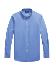 RALPH LAUREN Slim Fit Stretch End-On-End Shirt Blue End On End