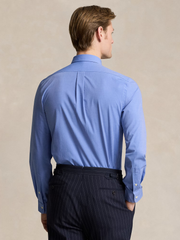 RALPH LAUREN Slim Fit Stretch End-On-End Shirt Blue End On End