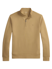 RALPH LAUREN Double-knit Mockneck Pullover Medium Beige