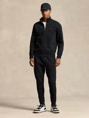 RALPH LAUREN Double-Knit Track Jacket Polo Black