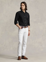 RALPH LAUREN Custom Fit Garment-Dyed Oxford Shirt Polo Black