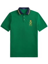 RALPH LAUREN Classic Fit Crest Mesh Polo Shirt Hillside Green
