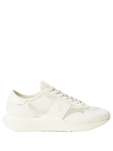 RALPH LAUREN Train 89 Mesh-Suede Sneakers Estate Cream