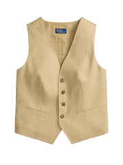 RALPH LAUREN WOMEN Hemp Vest Dune Tan