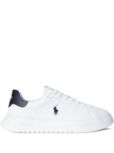 RALPH LAUREN RLite Court Tumbled Leather Sneakers White/Navy