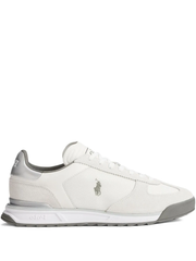 RALPH LAUREN Varick Suede & Oxford Sneakers White/Grey