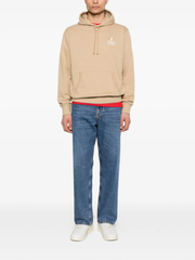 RALPH LAUREN Logo Fleece Hoodie Vintage Khaki