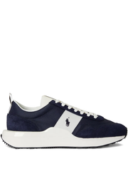 RALPH LAUREN Train 89 Suede & Oxford Sneakers Navy/Deckwash White
