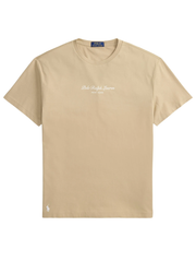 RALPH LAUREN Classic Fit Logo Knit Jersey T-Shirt Vintage Khaki