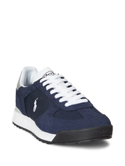 RALPH LAUREN Varick Suede & Oxford Sneakers Navy/White