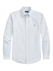 RALPH LAUREN Custom Fit Oxford Shirt Blue/White Stripe