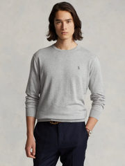 RALPH LAUREN Slim Fit Cotton Jumper Andover Heather