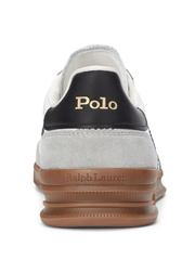 RALPH LAUREN Heritage Area Leather-Suede Sneakers White/Black/Soft Grey