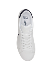 RALPH LAUREN Heritage Court II Leather Sneakers White/Hunter Navy