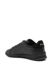 RALPH LAUREN Heritage Court II Leather Sneakers Black/Soft Grey