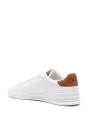 RALPH LAUREN Heritage Court II Leather Sneakers White/Tan