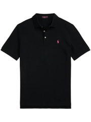 RALPH LAUREN Pink Pony Stretch Mesh Polo Shirt Black