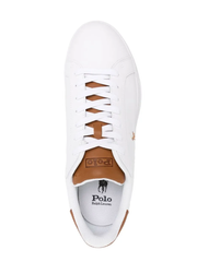 RALPH LAUREN Heritage Court II Leather Sneakers White/Tan