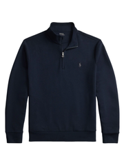 RALPH LAUREN Estate-rib Quarter-zip Pullover Navy