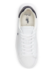 RALPH LAUREN RLite Court Tumbled Leather Sneakers White/Navy
